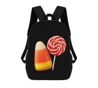 Oudrspo Candy Corn And Lollipop Classic 17 Inch Backpack Daypack | Travel Daypacks Casual Shoulder Bag with Adjustable Strap for Men Women
