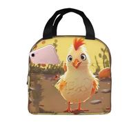 Oudrspo Chicken Chick Lunch Bag for Women Men Leak-Proof Insulated Lunch Box Lightweight Lunch Tote Bags Reusable Meal Bag Large Capacity Thermal Cooler Bag for Work/Travel/Office