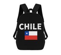 Oudrspo Chile Flag Classic 17 Inch Backpack Travel Laptop Daypack Casual Shoulder Bag for Men Women