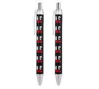 Oudrspo Chile Flag Vintage Retractable Ballpoint Pens Black Gel Ink Pen Smooth Writing for Office Home Work