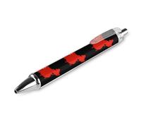 Oudrspo China Map Flag Funny Ballpoint Pen Printed Retractable Black Round Barrel Fine Point Pens 0.5mm 1/2/4 Pcs