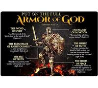 Oudrspo Christian God Metal Tin Signs Put On The Full Armor Of God Posters Congregation Home Room Plaque Vintage Aluminum Sign For Farmhouse Courtyard Wall Decor 8x12 Inches