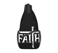 Oudrspo Christian Jesus Cross Sling Backpack Travel Hiking Daypack Crossbody Shoulder Bag for Women Men
