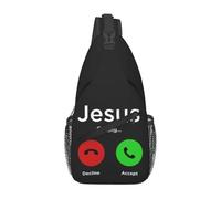Oudrspo Christian Jesus Cross Sling Bag, Fashion Crossbody Backpack Shoulder Bag Chest Bag for Men Women Hiking Travel