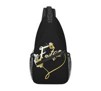 Oudrspo Christian Jesus Cross Sling Bag, Fashion Crossbody Backpack Shoulder Bag Chest Bag for Men Women Hiking Travel