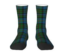 Oudrspo Clan Macleod Tartan Plaid Men & Women Crew Socks,Tartan Plaid Novelty Fashion Casual Crew Tube Sock Athletic Sports Dress Socks