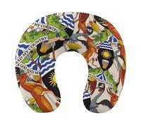 Oudrspo Coat Arms of Uganda Neck Pillow for Travel U Shaped Memory Portable Headrest Pillow for Car Home Office