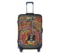 Oudrspo Color Acoustic and Guitar Print Luggage Cover Washable Suitcase Anti-Scratch Suitcase Cover Protective Cover Fits 18-32 Inch