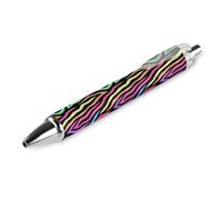 Oudrspo Colorful Abstract Zebra Black Pens Ballpoint Pen Ball Point Pen Smooth Writing Gel Pens Retractable 0.5 Fine Point for School Office Colorful Abstract Zebra Pattern 4 PCS