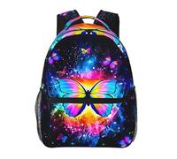 Oudrspo Colorful Butterfly Backpack Laptop Backpack Travel Bag Daypack Casual Backpacks for Women Men 15.7 In