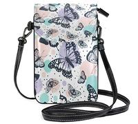 Oudrspo Colorful Butterfly Crossbody Phone Purse Small Shoulder Bag Cell Phone Pouch Leather Wallet Best Gift for Valentines Day,Anniversary,Birthdays