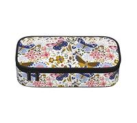 Oudrspo Colorful Butterfly Pencil Case,Big Capacity Pencil Bag Pen Case Pencil Pouch,Durable Stationery Pouch Zipper Office College School Large Storage for Teen Boys Girls Students