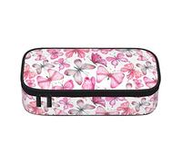 Oudrspo Colorful Butterfly Pencil Case,Big Capacity Pencil Bag Pen Case Pencil Pouch,Durable Stationery Pouch Zipper Office College School Large Storage for Teen Boys Girls Students