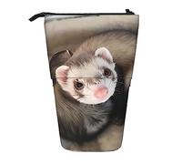 Oudrspo Colorful Flower Butterfly Tree Pencil Case Stand Up Pencil Pouch Cute Telescopic Pencil Holder Case Makeup Bag for Office