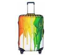 Oudrspo Colorful Rainbow Crayon Painting Travel Luggage Cover Durable Suitcase Cover Fit 18-32 Inch Luggage