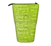 Oudrspo Cool Lime Green Abstract Pattern Pencil Case,Stand Pencil Pouch,Telescopic Pencil Case Stand Pencil Holder Pen Bag