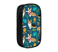 Oudrspo Corgi Printed Large Pencil Case, Durable Pencil Pouch, Portable Stationery Bag, Stationery Organizer