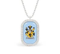 Oudrspo Cosgrove Coat of Arms Custom Necklace for Women Rectangle Pendant Necklaces Fashion Jewelry Gifts Gold Silver