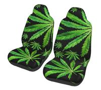 Oudrspo Crowd ofCannabis Leaves Universal Car Seat Covers 2-Piece Set - Stretch-to-Fit Front Seat Protectors for Cars, Trucks & Suvs