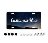 Oudrspo Custom License Plate for Front of Car Personalized, Add Your Own Customized Pictures Text, Image, Photo, Logo Art Design Auto Car Tags Sign Front License Plates 6 x 12 Inch