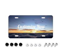 Oudrspo Custom License Plate for Front of Car Personalized, Add Your Own Customized Pictures Text, Image, Photo, Logo Art Design Auto Car Tags Sign Front License Plates 6 x 12 Inch