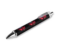 Oudrspo Cute Bird with U.S. Flag Funny Ballpoint Pen Printed Retractable Black Round Barrel Fine Point Pens 0.5mm 1/2/4 Pcs