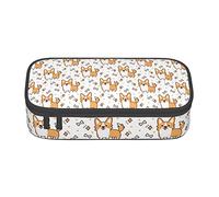 Oudrspo Cute Corgi Dog Special Pencil case for Girls Boys, Big Capacity Pencil case Large Pencil Pouch, Students Stationery Pen Bag Pencil Bags with Zipper for School Office Work