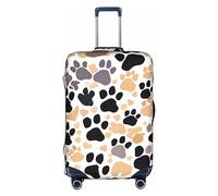 Oudrspo Cute Dog Paw Prints Print Luggage Cover Washable Suitcase Anti-Scratch Suitcase Cover Protective Cover Fits 18-32 Inch