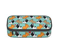 Oudrspo Cute Dog Special Pencil case for Girls Boys, Big Capacity Pencil case Large Pencil Pouch, Students Stationery Pen Bag Pencil Bags with Zipper for School Office Work