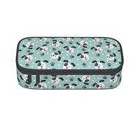 Oudrspo Cute Face Dog Paw Special Pencil case for Girls Boys, Big Capacity Pencil case Large Pencil Pouch, Students Stationery Pen Bag Pencil Bags with Zipper for School Office Work