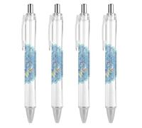 Oudrspo Cute Fox Face Mandala Black Pens Ballpoint Pen Ball Point Pen Smooth Writing Gel Pens Retractable 0.5 Fine Point for School Office Cute Fox Face Mandala Pattern 4 PCS