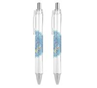 Oudrspo Cute Fox Face Mandala Black Pens Ballpoint Pen Ball Point Pen Smooth Writing Gel Pens Retractable 0.5 Fine Point for School Office Cute Fox Face Mandala Pattern 4 PCS