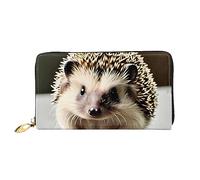 Oudrspo Cute Hedgehog Women's Long Zipper Wallet, 7.48x4.13 Inches, Comes with Credit Card Slots Inside, Lightweight and Durable.