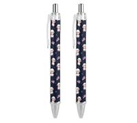 Oudrspo Cute Lamb U.S. Flag Funny Ballpoint Pen Printed Retractable Black Round Barrel Fine Point Pens 0.5mm 1/2/4 Pcs