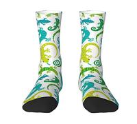 Oudrspo Cute Lizards Animals Women Men Crew Socks Cushioned Crew Socks Athletic Compression Socks