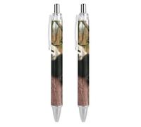 Oudrspo Cute Lovely Panda Black Pens Ballpoint Pen Ball Point Pen Smooth Writing Gel Pens Retractable 0.5 Fine Point for School Office Cute Lovely Panda Pattern 4 PCS