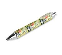 Oudrspo Cute Panda Black Pens Ballpoint Pen Ball Point Pen Smooth Writing Gel Pens Retractable 0.5 Fine Point for School Office Cute Panda Pattern 2 PCS