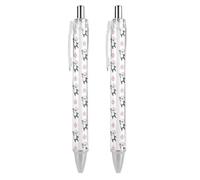 Oudrspo Cute Panda Black Pens Ballpoint Pen Ball Point Pen Smooth Writing Gel Pens Retractable 0.5 Fine Point for School Office Cute Panda Pattern 2 PCS