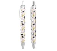 Oudrspo Cute Panda Black Pens Ballpoint Pen Ball Point Pen Smooth Writing Gel Pens Retractable 0.5 Fine Point for School Office Cute Panda Pattern 1 PCS