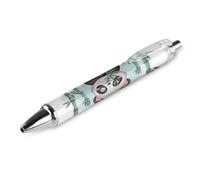 Oudrspo Cute Panda Black Pens Ballpoint Pen Ball Point Pen Smooth Writing Gel Pens Retractable 0.5 Fine Point for School Office Cute Panda Pattern 2 PCS