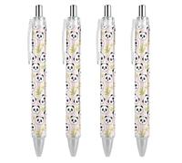 Oudrspo Cute Panda Black Pens Ballpoint Pen Ball Point Pen Smooth Writing Gel Pens Retractable 0.5 Fine Point for School Office Cute Panda Pattern 1 PCS