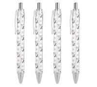Oudrspo Cute Panda Black Pens Ballpoint Pen Ball Point Pen Smooth Writing Gel Pens Retractable 0.5 Fine Point for School Office Cute Panda Pattern 2 PCS