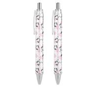 Oudrspo Cute Panda Black Pens Ballpoint Pen Ball Point Pen Smooth Writing Gel Pens Retractable 0.5 Fine Point for School Office Cute Panda Pattern 1 PCS