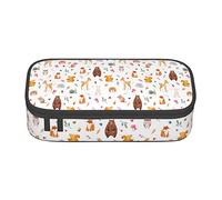 Oudrspo Cute s Animal Deer Squirrel Fox Special Pencil case for Girls Boys, Big Capacity Pencil case Large Pencil Pouch, Students Stationery Pen Bag Pencil Bags with Zipper for School Office Work
