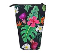 Oudrspo Cute Schnauzer Print Pencil Case Telescopic Pen Pouch Standing Pencil Holder with Zipper for Office