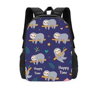Oudrspo Cute Sloth Backpack Daypack Laptop Bag Large Travel Bags Adjustable Bag for Women Men 16.5 Inch