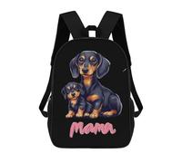 Oudrspo Dachshund Mama Classic 17 Inch Backpack Daypack | Travel Daypacks Casual Shoulder Bag with Adjustable Strap for Men Women