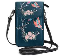 Oudrspo Daisy Butterfly Crossbody Phone Purse Small Shoulder Bag Cell Phone Pouch Leather Wallet for Women Girls