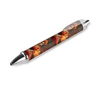 Oudrspo Day of The Dead Skeleton Woman Retractable Ballpoint Pens Black Gel Ink Pen Smooth Writing for Office Home Work