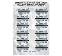 Oudrspo Diatonic Harmonica Note Layout Guitar Chords Knowledge Metal Signs Music Room Wall Decor Guitar Chord Infographics Tin Posters Club Classroom Room Decorative Plaques 8x12 inchses